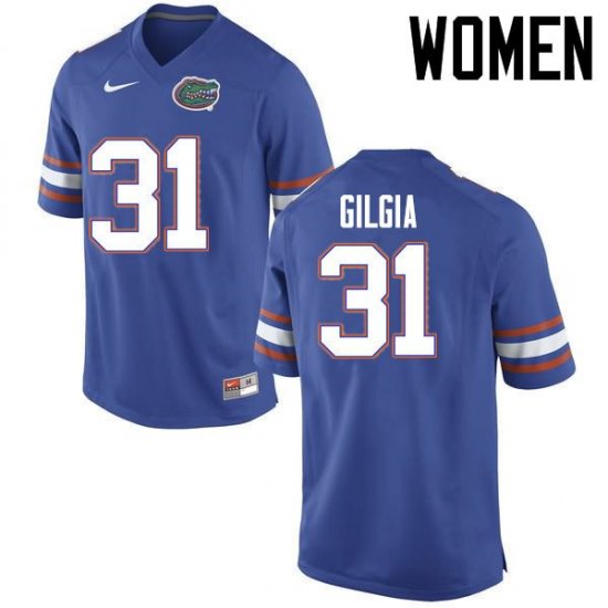 Women's Florida Gators #31 Anthony Gigla NCAA Nike Blue Authentic Stitched College Football Jersey MHM4862ZD